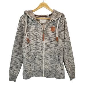 Wanakome Canada Harmony Women's Zip Front Hoodie Blue Gray Size Medium